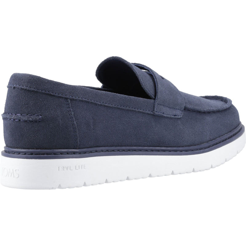 TOMS Navi TRVL LITE Havana Scarpe Da Uomo Mocassini In Pelle Blu Scuro