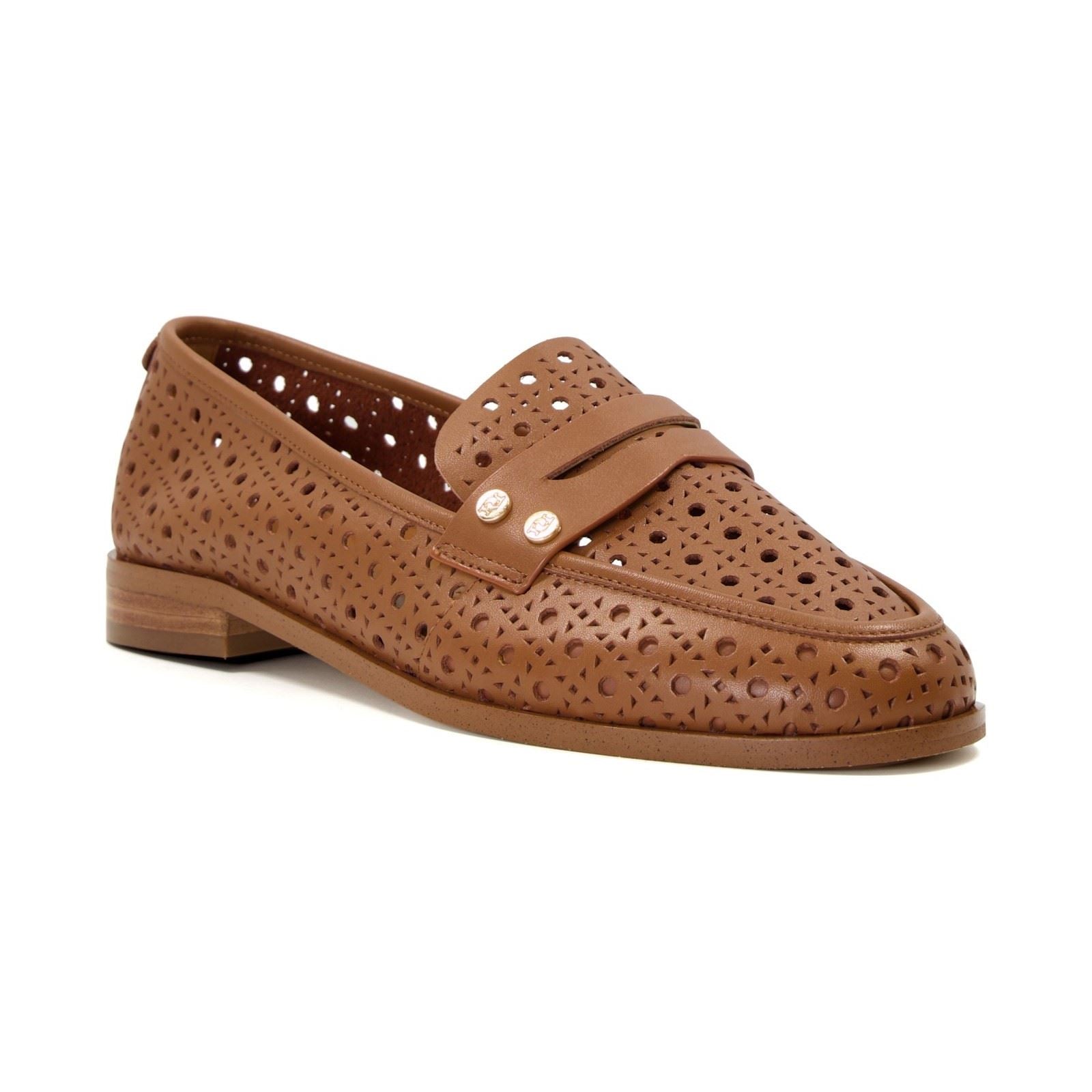 Dune Glimmered Mocassini Da Donna In Pelle Color Cuoio