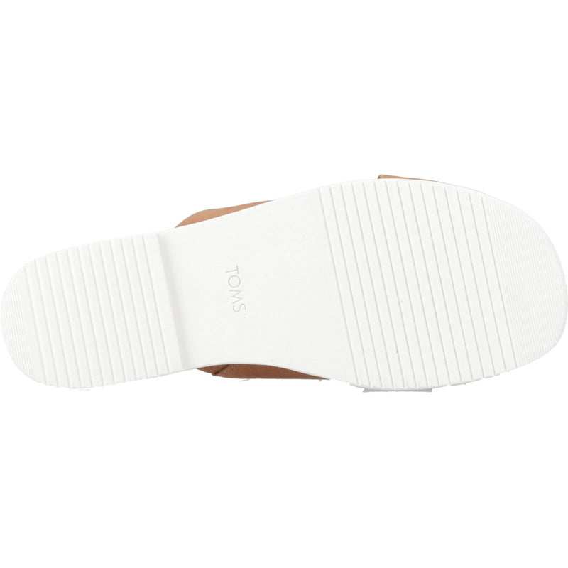TOMS Mae Crossover Sandali Da Donna In Pelle Marrone