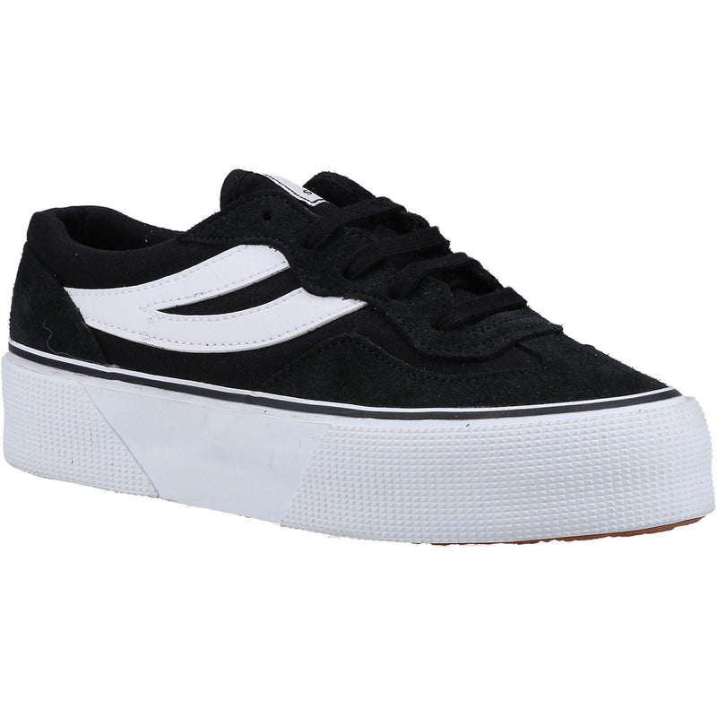 Superga 3041 Revolley Colorblock Platform Sneakers Nere/Bianche Da Donna In Pelle