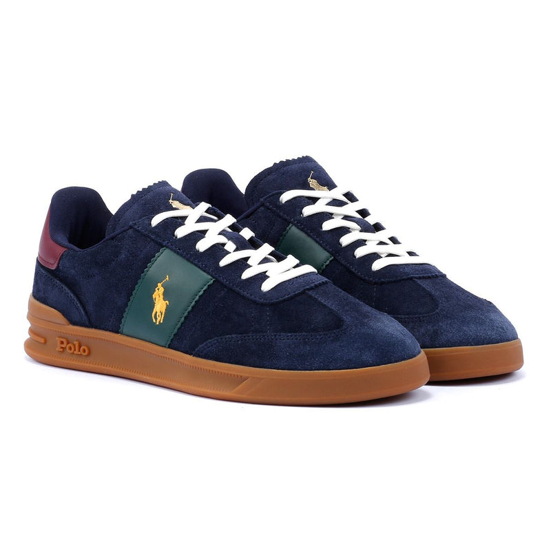 Ralph Lauren Heritage Area Sneakers Blu Da Uomo In Camoscio