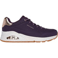 Skechers Uno Shimmer Away Sneakers Sintetiche Donna Color Viola Scuro