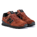 New Balance 574 Sneakers Marroni In Camoscio