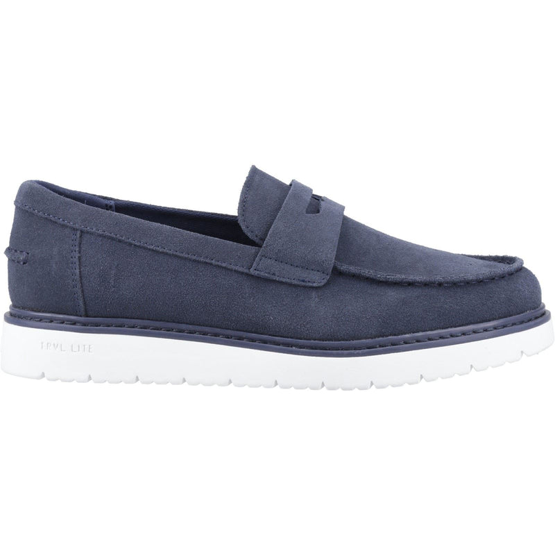 TOMS Navi TRVL LITE Havana Scarpe Da Uomo Mocassini In Pelle Blu Scuro