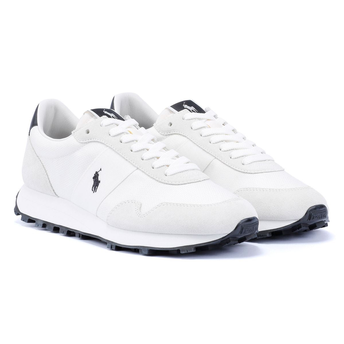 Ralph Lauren Trail 125 Sneakers Bianche Da Uomo In Pelle