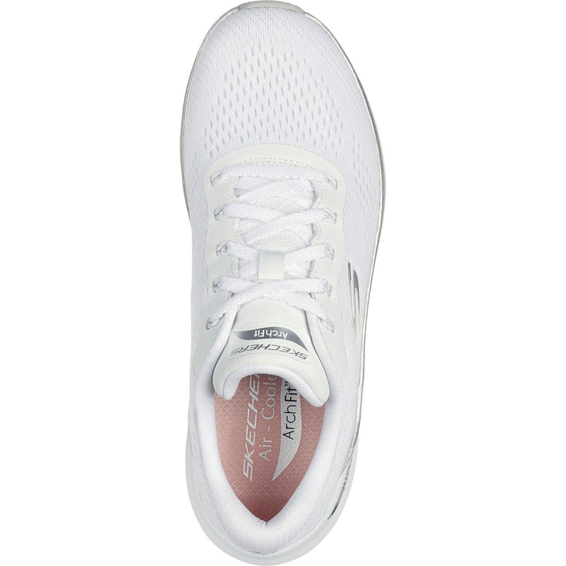 Skechers Arch Fit 2.0 Glow The Distance Calzature Da Ginnastica Bianche/Argento Da Donna