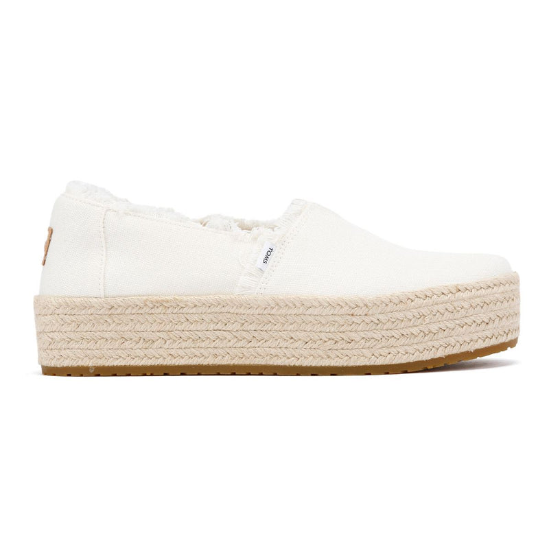 TOMS Valencia Scarpe Espadrillas Bianche Da Donna In Tela