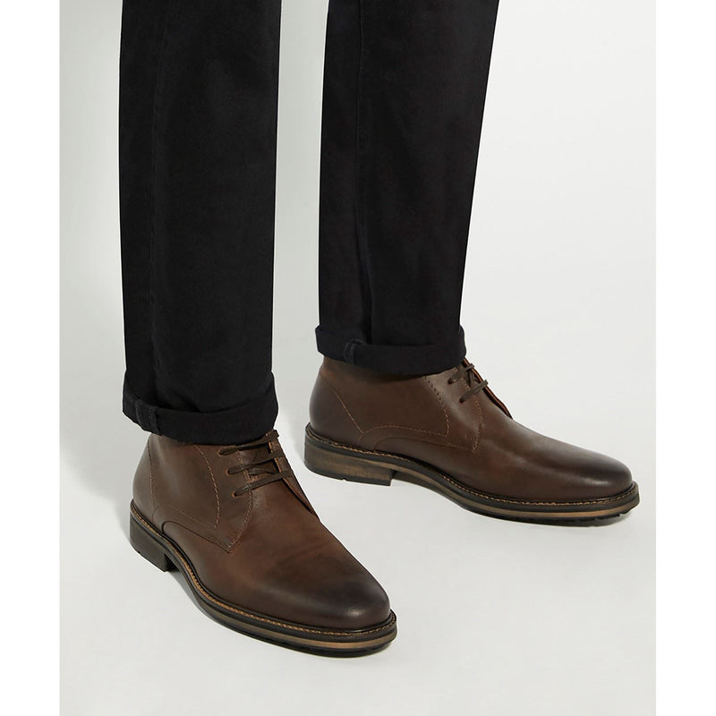 Dune Charleys Stivali Da Uomo In Pelle Marrone.