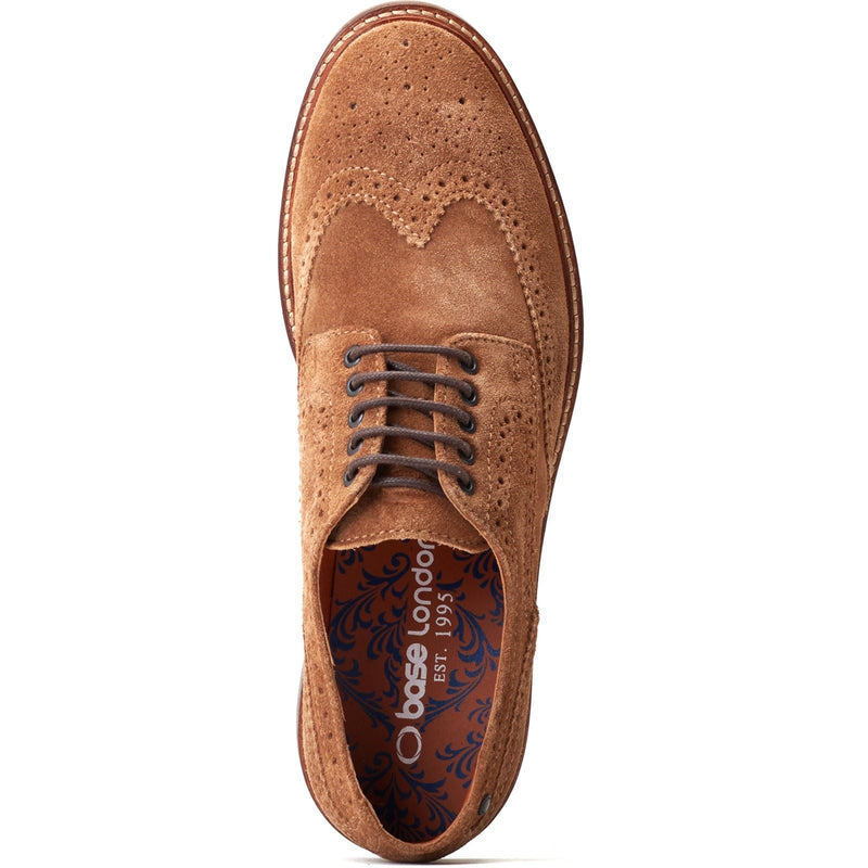 Base London Hatfield Scarpe Stringate In Pelle Color Zenzero Da Uomo