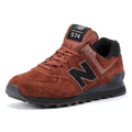 New Balance 574 Sneakers Marroni In Camoscio