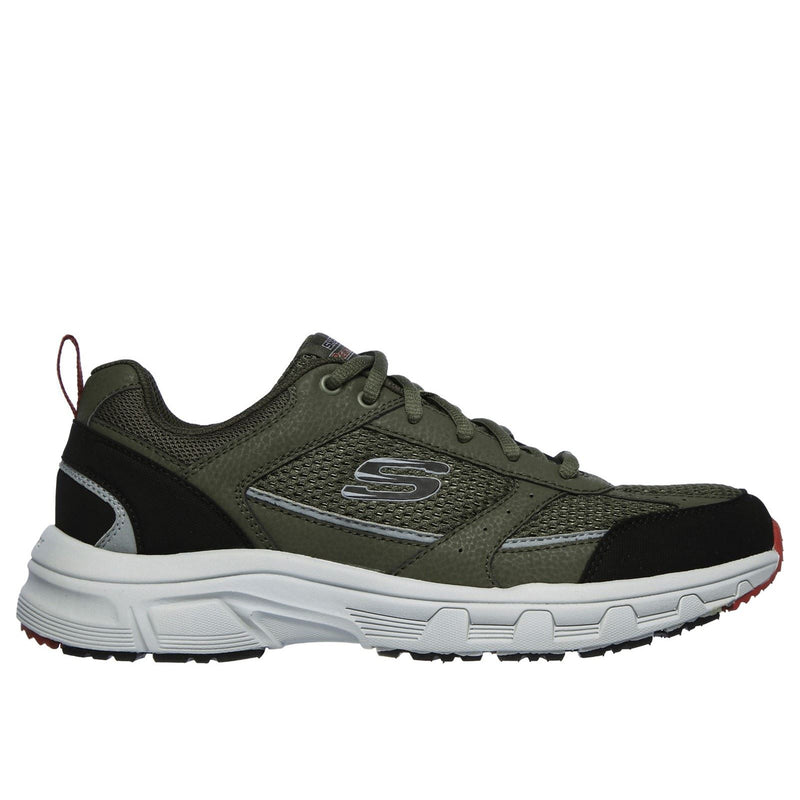 Skechers Oak Canyon Verketta Sneakers Da Uomo In Pelle Oliva/Nero