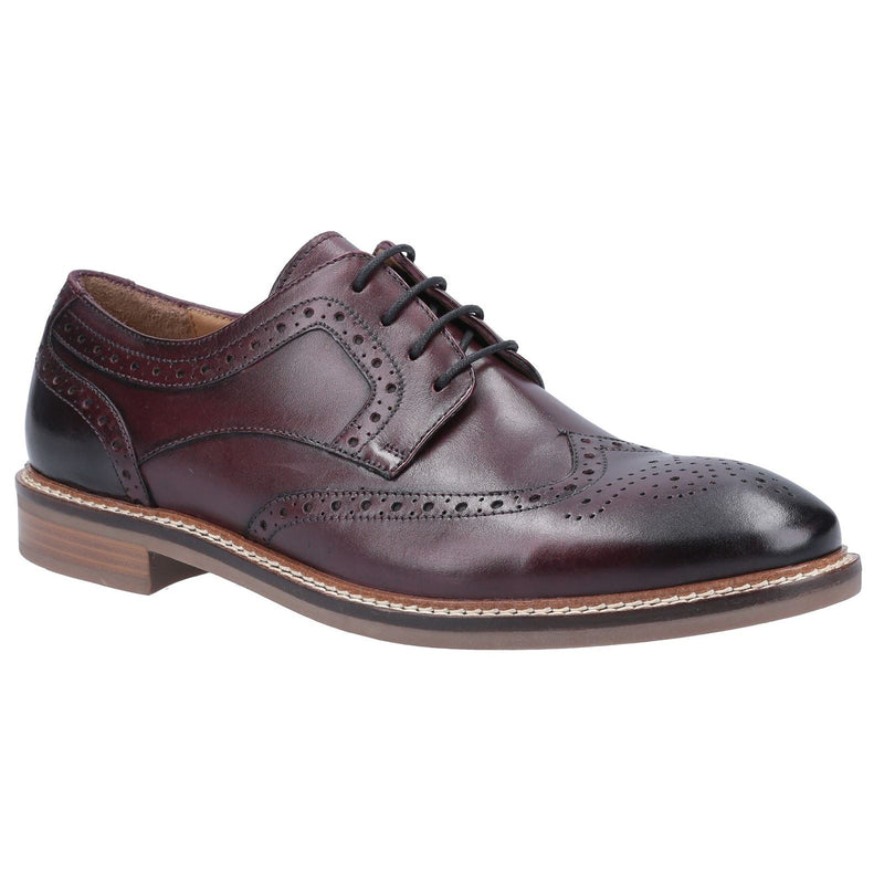 Hush Puppies Bryson Scarpe Brogue Da Uomo In Pelle Bordò