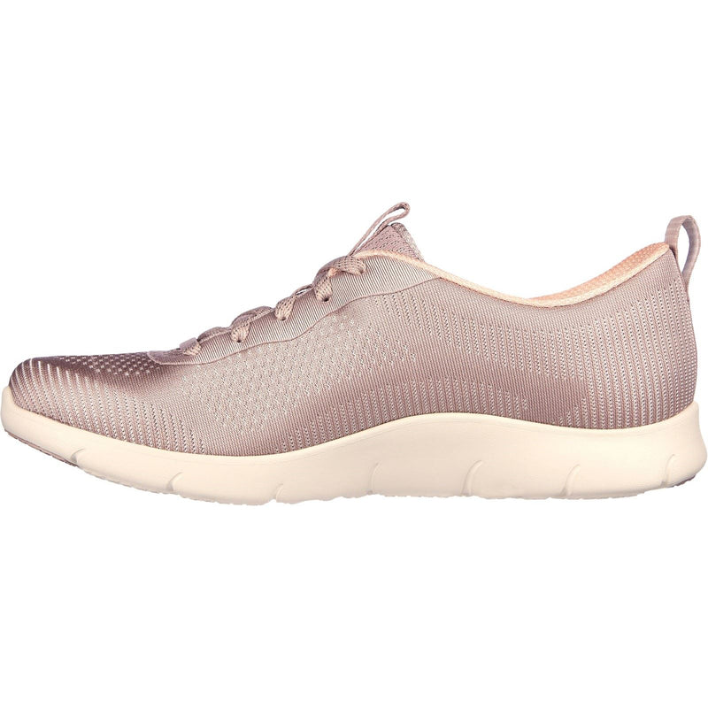 Skechers Arch Fit Refine Classy Doll Sneakers In Tessuto Dark Taupe Da Donna