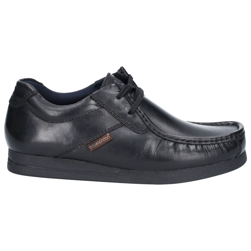 Base London Event Scarpe Stringate In Pelle Da Uomo Nere