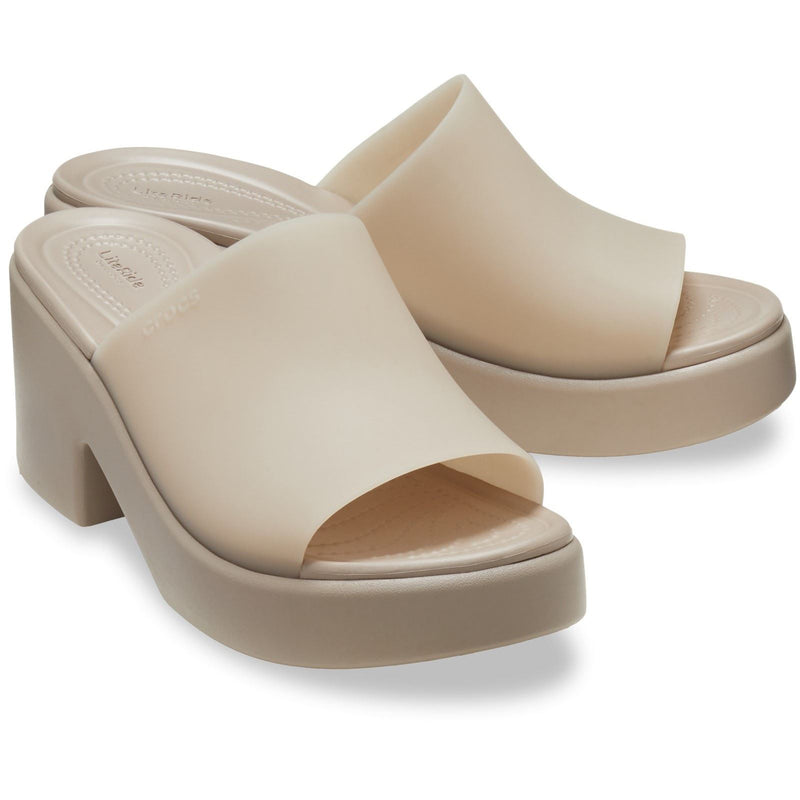 Crocs Brooklyn Slide Heel Sandali Da Donna Color Taupe