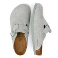Birkenstock Boston Zoccoli Grigi In Camoscio