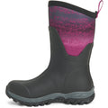 Muck Boots Arctic Sport Mid Stivali Da Pioggia Neri/Magenta In Gomma