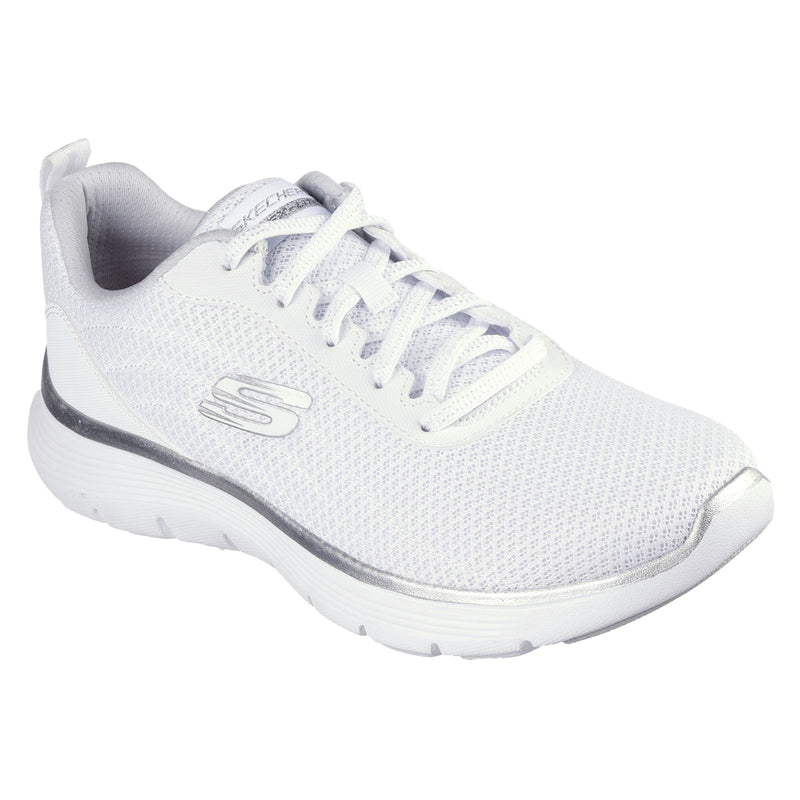 Skechers Flex Appeal 5.0 Uptake Calzature Da Ginnastica Bianche/Argento Da Donna