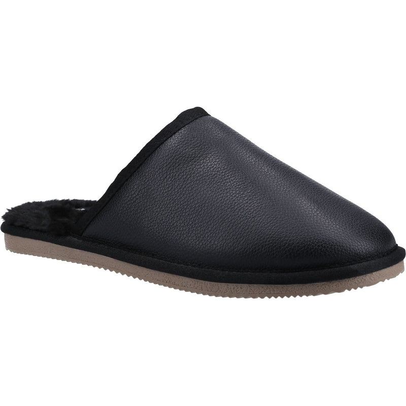 Hush Puppies Coady Pantofole Nere In Camoscio Da Uomo