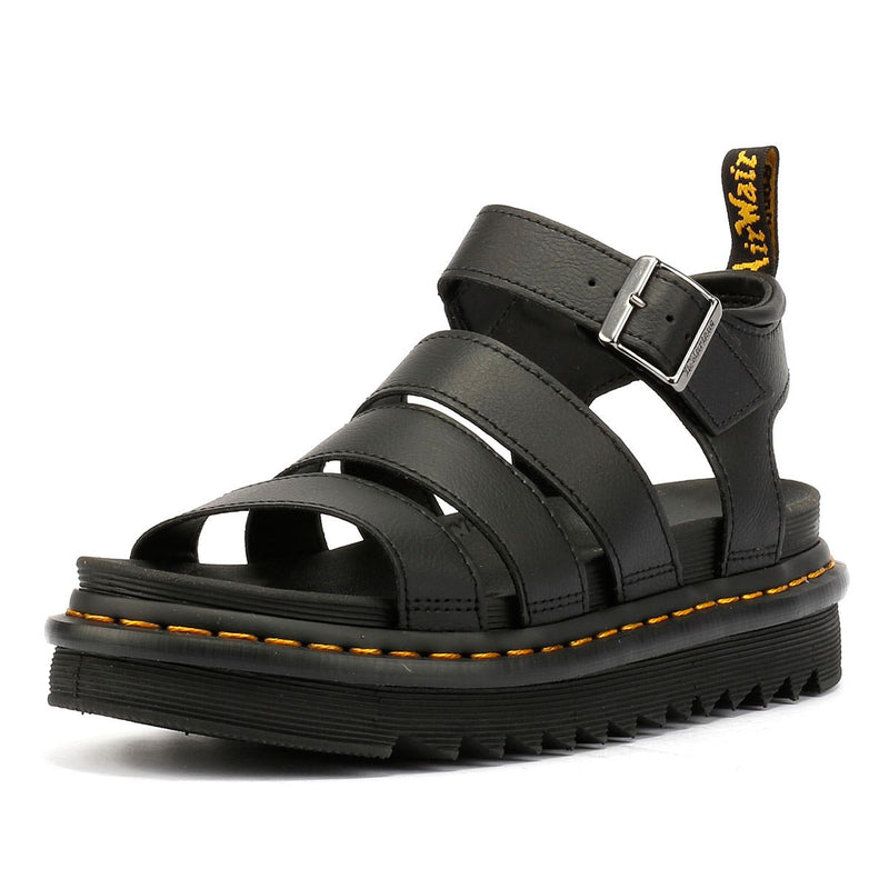 Dr. Martens Blaire Athena Sandali Neri In Pelle Da Donna