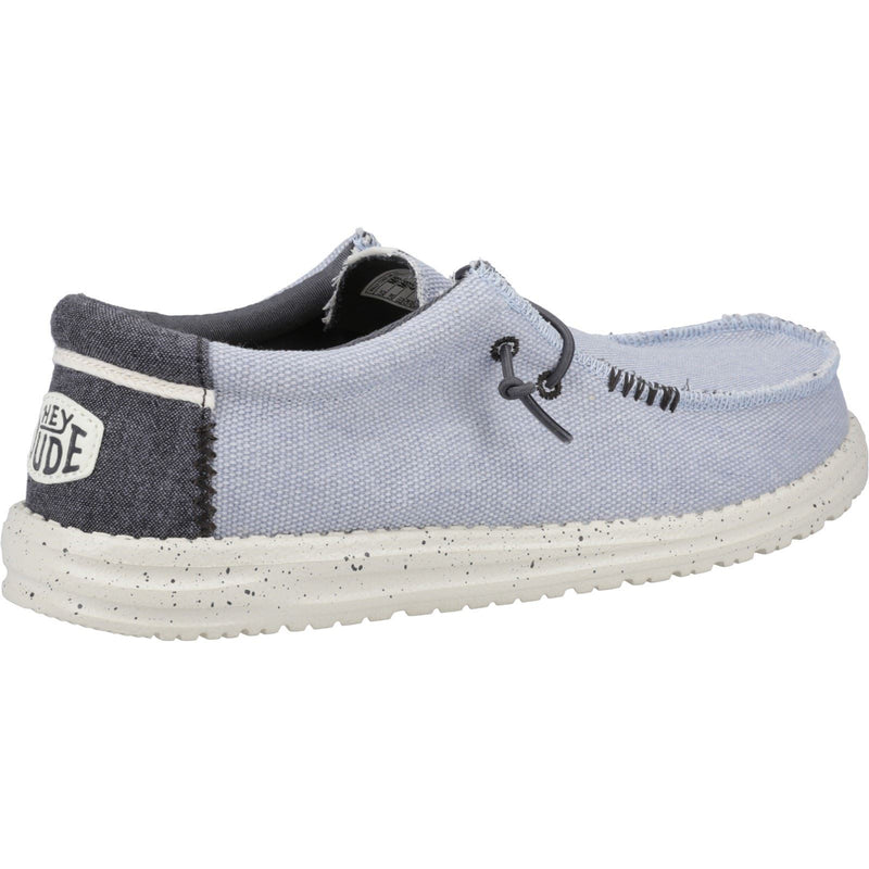 HEYDUDE Wally Coastline Scarpe Da Barca In Tessuto Bianco Pietra Da Uomo