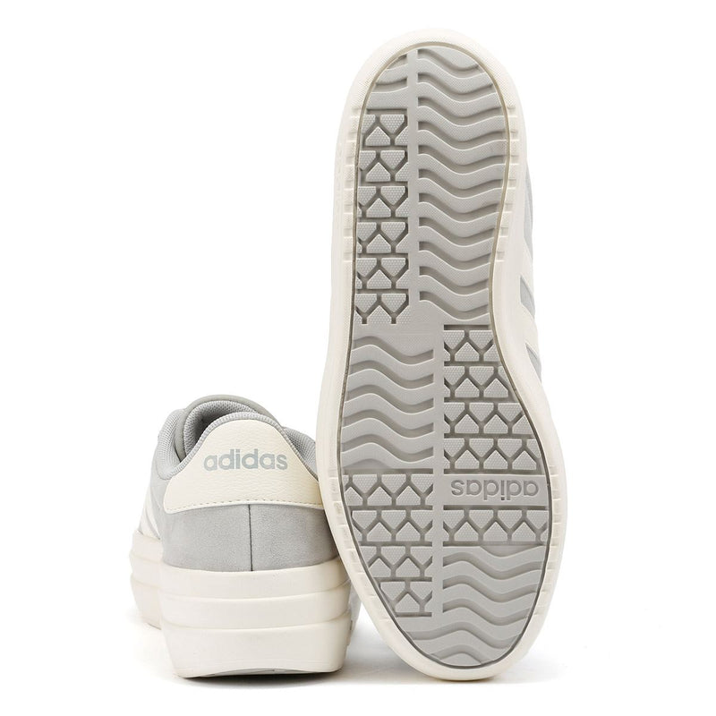 Adidas VL Court Bold Scarpe Da Ginnastica Grigie In Pelle Da Donna
