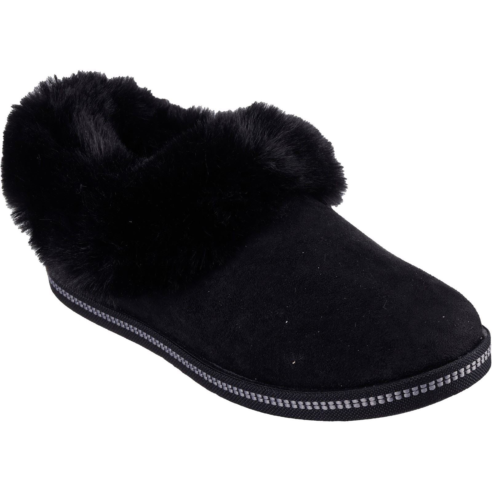 Skechers Cozy Campfire Winter Nights Pantofole Nere Da Donna In Poliestere