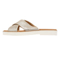 TOMS Mae Crossover Sandali Argento In Camoscio Da Donna