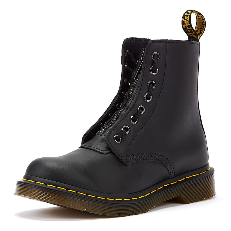 Dr. Martens 1460 Stivali Neri Con Zip Frontale Pascal