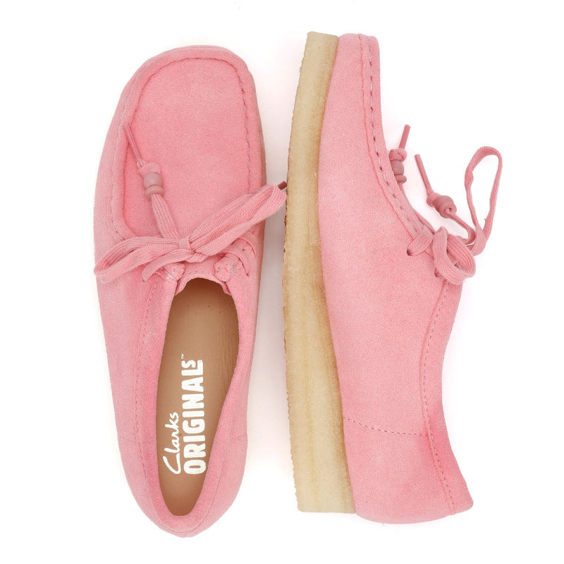 Clarks Originals Wallabee Scarpe Rosa In Camoscio Da Donna