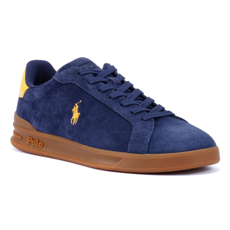 Ralph Lauren Heritage Court II Sneakers Blu Da Uomo In Camoscio