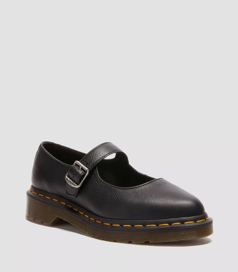 Dr. Martens Elphie Mary Jane Virginia Scarpe Nere Da Donna In Pelle
