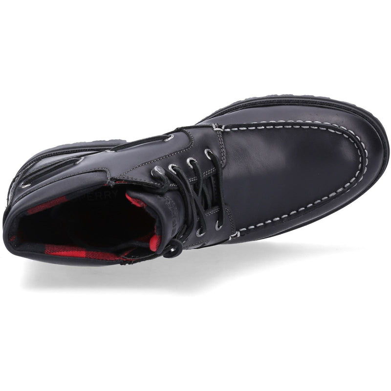 Sperry Authentic Original Lug Chukka Stivali Da Uomo In Pelle Nera