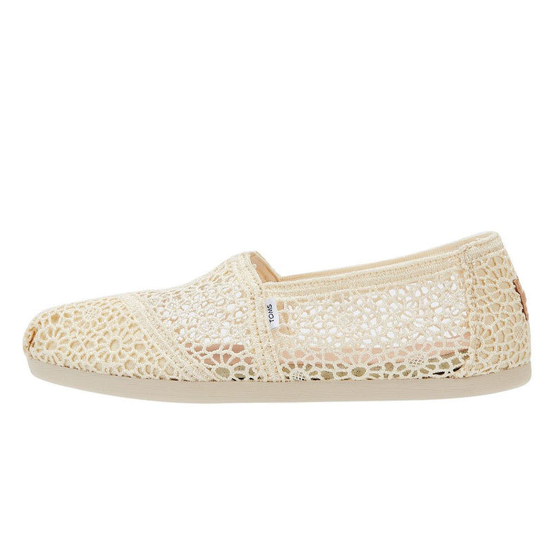 TOMS Apargata Crochet Natural Espadrilles Donna Sandalo Beige