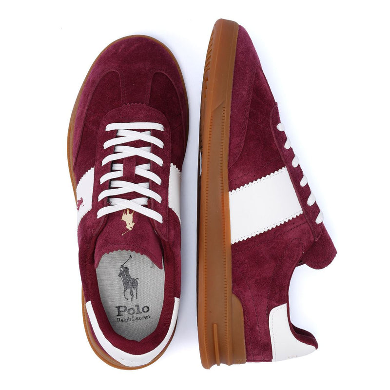 Ralph Lauren Heritage Area Sneakers Da Uomo Beige In Camoscio