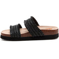 Rocket Dog Aruba Raffia Sandali Neri Da Donna In Tessuto
