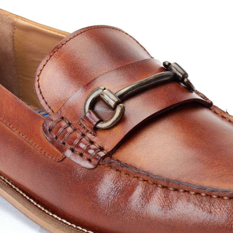 Base London Madison Mocassini Da Uomo In Pelle Marrone