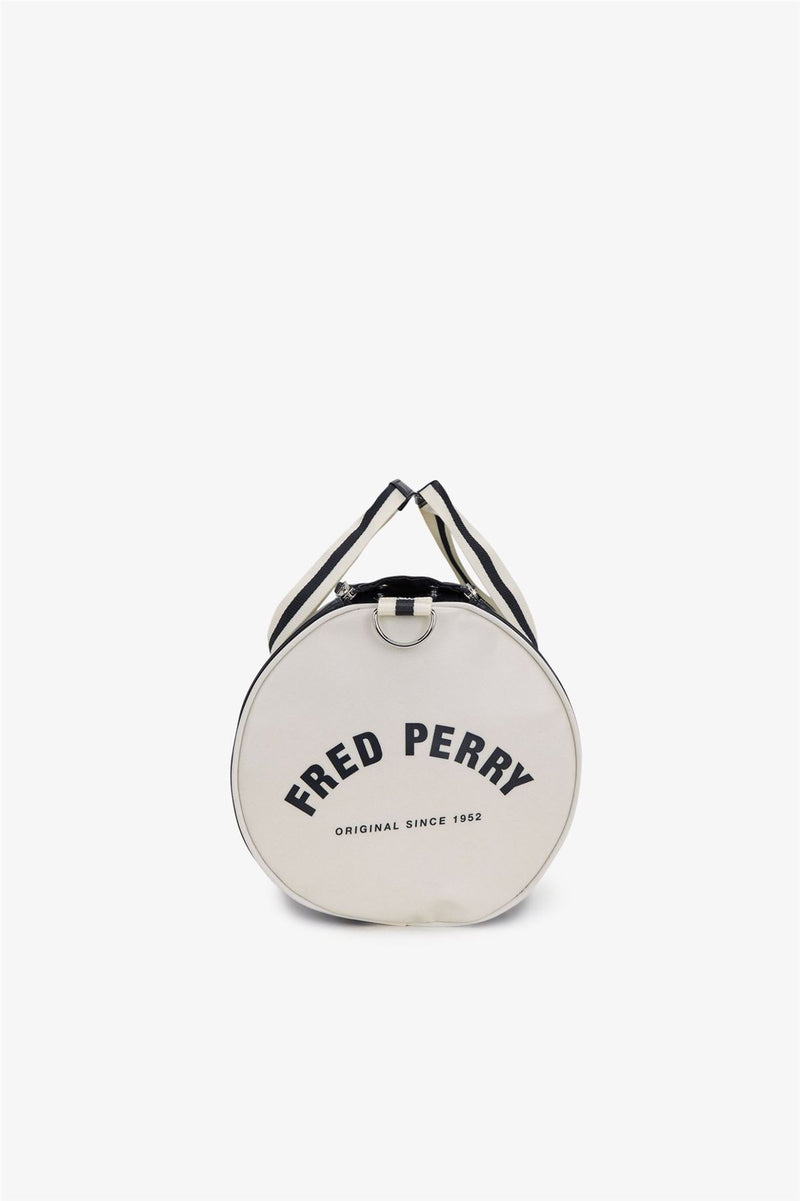 Fred Perry Classic Barrel Borsa A Tracolla In Poliestere Blu Marino/Ecru
