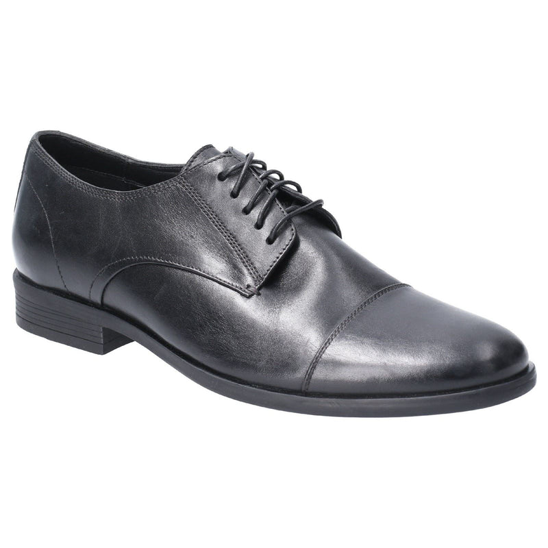 Hush Puppies Ollie Cap Toe Scarpe Stringate In Pelle Da Uomo Nere