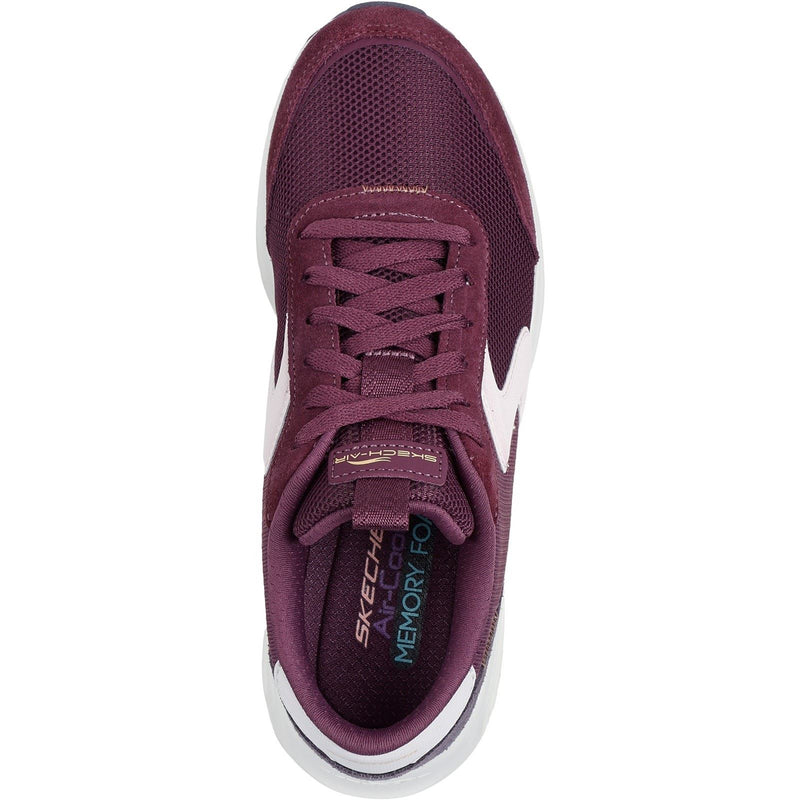 Skechers Skech-Air Court Air Wave Sneakers Multicolore In Pelle Bordeaux Da Donna