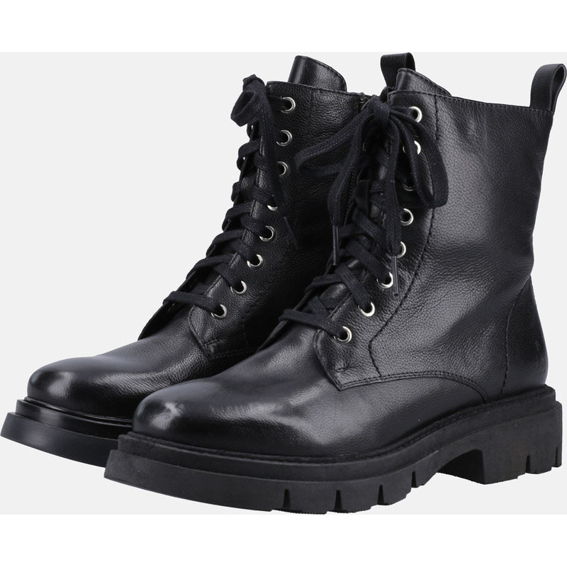 Hush Puppies Rhea Stivali Da Donna In Pelle Nera