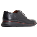Base London Flight Scarpe Nere In Stile Brogue In Pelle Da Uomo
