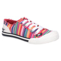 Rocket Dog Jazzin Eden Stripe Sneakers Multi Rosse In Cotone Da Donna