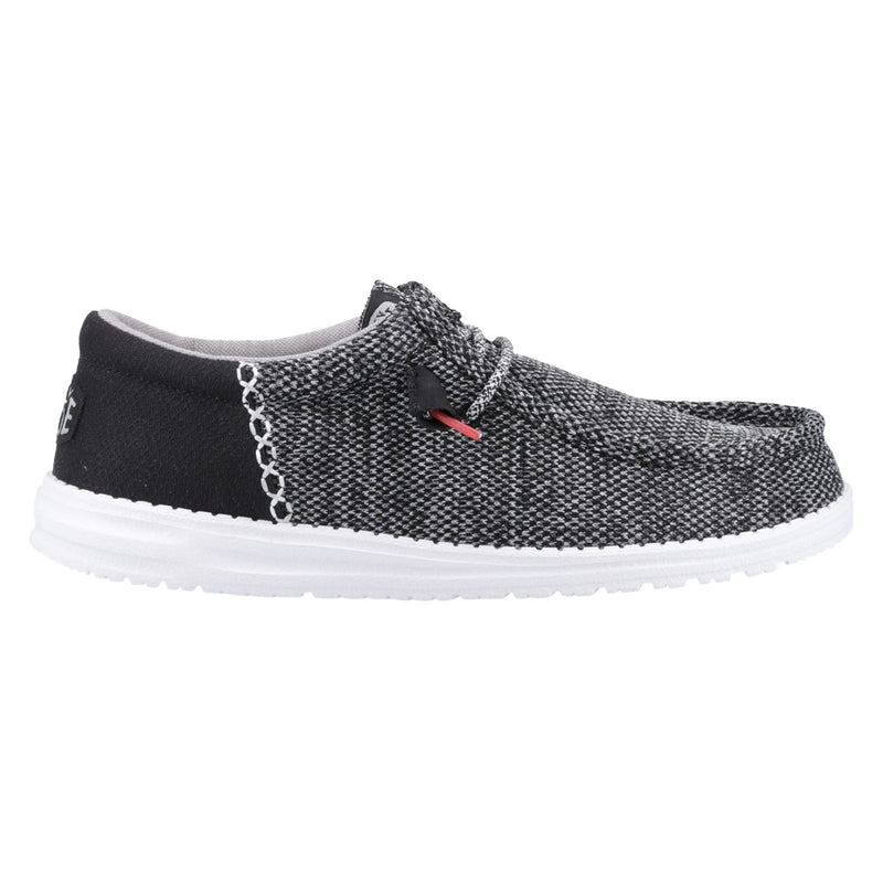 HEYDUDE Wally Funk Open Mesh Scarpe Da Barca Nere/Bianche Da Uomo