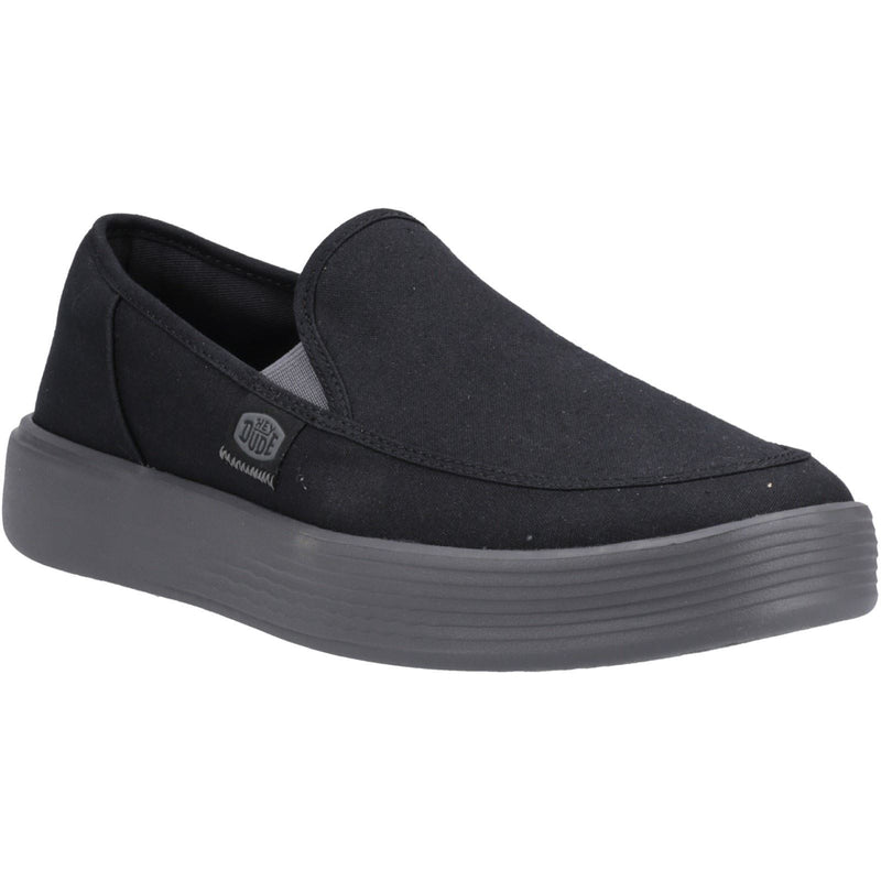 HEYDUDE Sunapee Canvas Mocassini Neri/Grigi Da Uomo In 100% Cotone