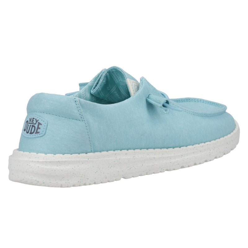 HEYDUDE Wendy Canvas Mocassini Turchesi In Cotone Al 100% Da Donna