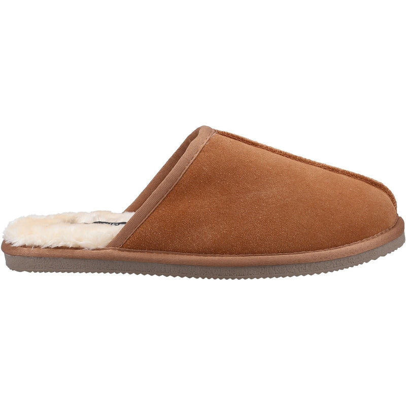 Hush Puppies Coady Pantofole Da Uomo In Camoscio Marrone Chiaro
