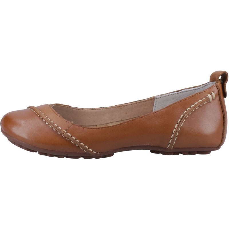 Hush Puppies Janessa Ballerine Piatte Da Donna In Pelle Color Cuoio