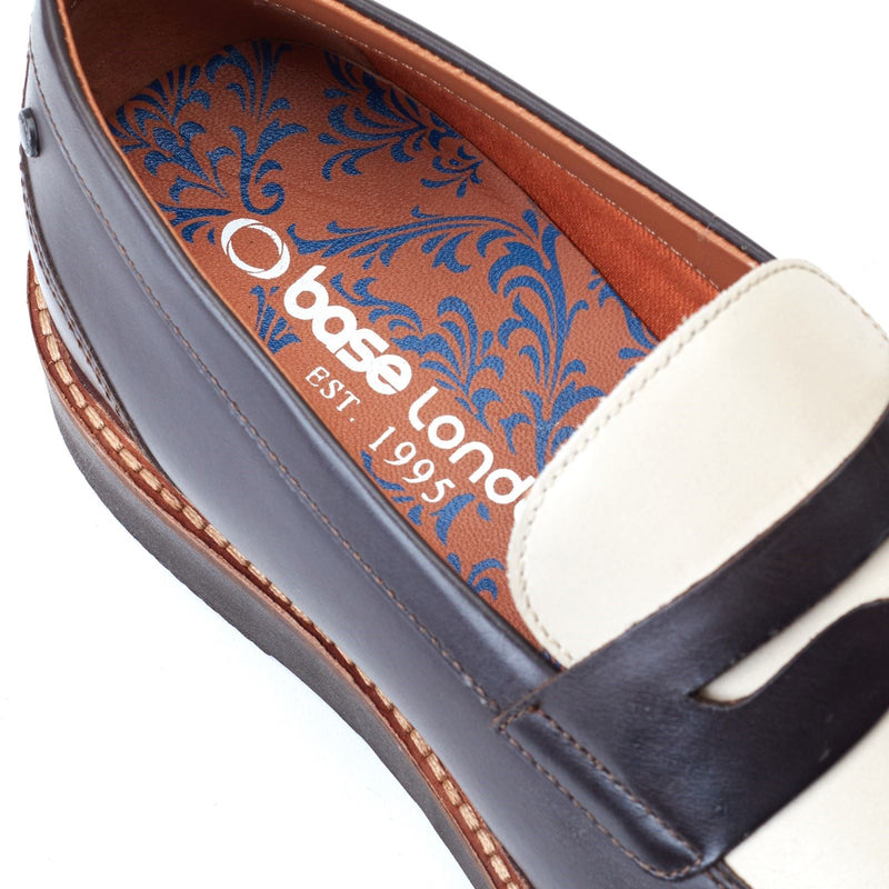 Base London Sid Scarpe Da Uomo In Pelle Marrone/Beige