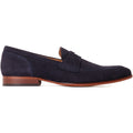 Base London Bruno Scarpe Da Uomo Mocassini In Pelle Blu Scuro